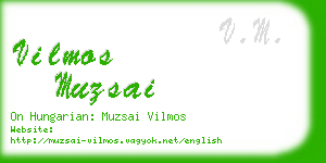 vilmos muzsai business card